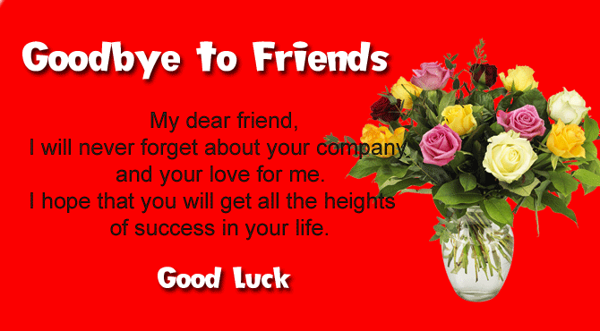 Farewell messages for Friends