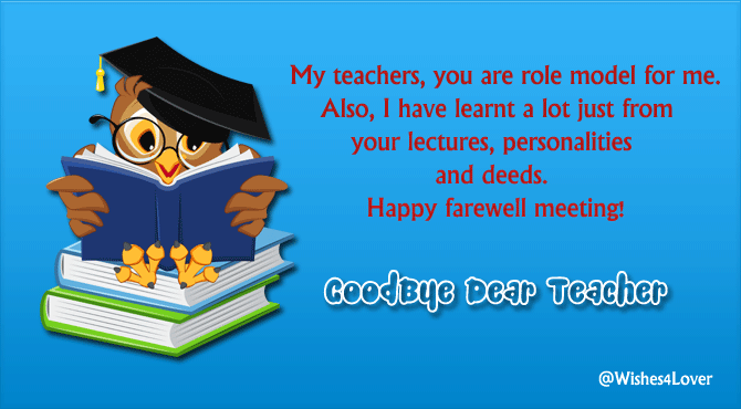 Farewell Messages for Teachers