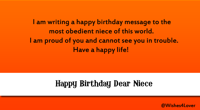 Happy Birthday Wishes for Niece