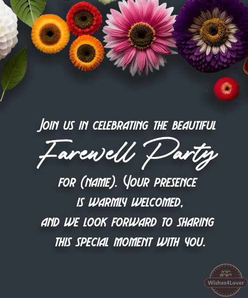 Farewell Party Invitation Messages