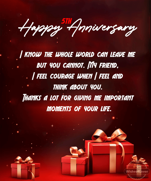 Heart Touching 5th Anniversary Wishes