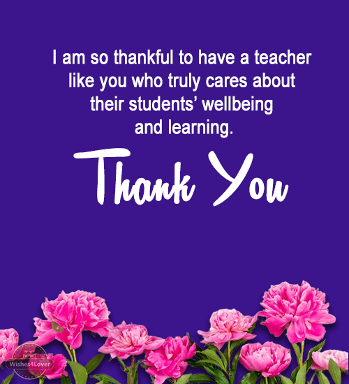 Thank You Messages for Teachers